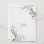 Invitation Something Blue Baby Shower | Hydrangea Bleue (Dos)