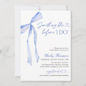 Invitation Something Blue Before I Do Baby Shower (Devant)