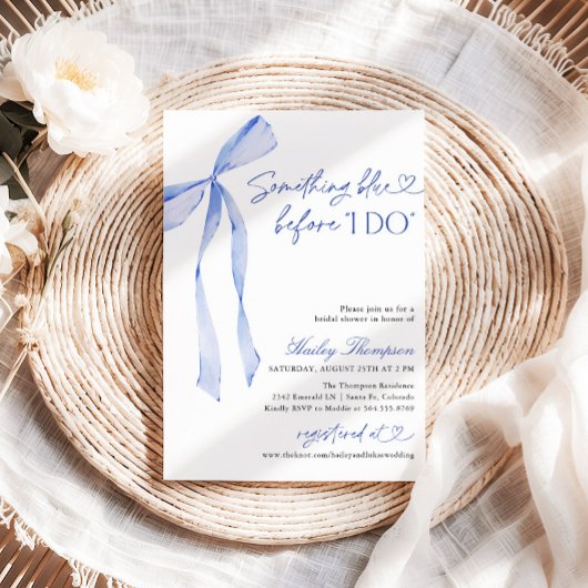 Invitation Something Blue Before I Do Baby Shower