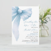 Invitation Something Blue Before I Do Baby Shower avec un Rub (Debout devant)