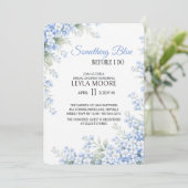 Invitation Something Blue Before I Do Baby Shower de Mariage (Debout devant)