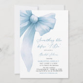 Invitation Something Blue Before I Do  Blue Bow Bridal Shower (Devant)