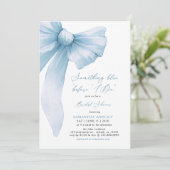 Invitation Something Blue Before I Do  Blue Bow Bridal Shower (Debout devant)