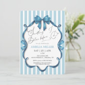 Invitation Something Blue Before I Do Blue Bow Bridal Shower (Debout devant)