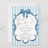 Invitation Something Blue Before I Do Blue Bow Bridal Shower (Devant)