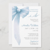 Invitation Something Blue Before I Do Bow Bridal Shower (Devant)