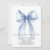 Invitation Something Blue Before I Do Bow Bridal Shower (Devant)
