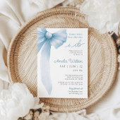 Invitation Something Blue Before I Do Bow Bridal Shower