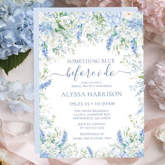 Invitation Something Blue Before I Do Bridal Brunch
