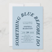 Invitation Something Blue Before I Do Bridal Shower (Devant)