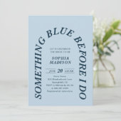 Invitation Something Blue Before I Do Bridal Shower (Debout devant)