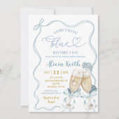 Invitation Something Blue before I Do Bridal Shower (Devant)