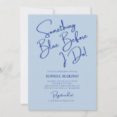 Invitation Something Blue Before I Do Bridal Shower (Devant)
