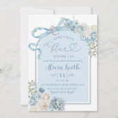 Invitation Something Blue before I Do Bridal Shower (Devant)