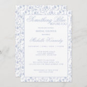 Invitation Something Blue Before I Do Elegant Bridal Shower  (Devant / Derrière)