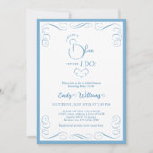 Invitation Something Blue Before I Do Elegant Bridal Shower (Devant)