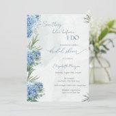 Invitation Something Blue Before I Do Hydrangea (Debout devant)