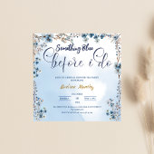 Invitation Something Blue Before I Do hydrangea Baby Shower d