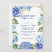Invitation Something blue before i do hydrangea baby shower m (Devant)