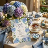 Invitation Something Blue Before I Do Hydrangea Bridal Shower