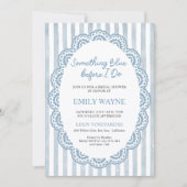 Invitation Something Blue Before I do Lace Bridal Shower  (Devant)