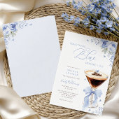Invitation Something Blue Bow Coffee Bridal Shower