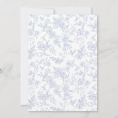 Invitation Something Blue Bow Cowboy Boots Floral (Dos)