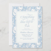 Invitation Something Blue Chinoiserie Fête de Mariage  (Devant)