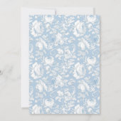 Invitation Something Blue Chinoiserie Fête de Mariage  (Dos)