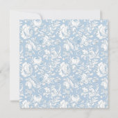 Invitation Something Blue Chinoiserie Fête de Mariage  (Dos)