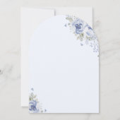 Invitation Something Blue Floral Arched de Fête de Mariage (Dos)