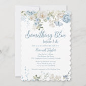 Invitation Something Blue Floral Before I Do Bridal Shower (Devant)