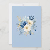 Invitation Something Blue Floral Bridal Shower  (Dos)
