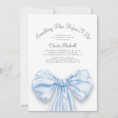 Invitation Something Blue French Bow Coquette Enterrement de (Devant)