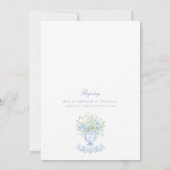 Invitation Something Blue Preppy Floral Bridal Shower (Dos)