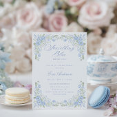 Invitation Something Blue Preppy Floral Bridal Shower