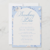 Invitation Something Blue Wildflower Bouquet Bridal Shower  (Devant)