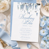 Invitation Something Blue Wildflower Bouquet Bridal Shower 