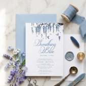Invitation Something Blue Wildflower Bouquet Bridal Shower 