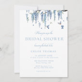 Invitation Something Blue Wildflower Bouquet Bridal Shower (Devant)