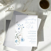 Invitation Something Blue Wildflower Bridal Shower