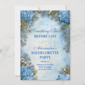 Invitation Something Blue Winter Floral Bachelorette Party (Devant)