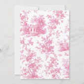 Invitation Something Pink Vintage Toile First Holy Communion (Dos)