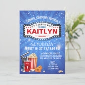 Invitation Sommeil de soirée cinéma au-dessus de fête (Debout devant)