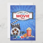 Invitation Sommeil de soirée cinéma au-dessus de fête (Dos)