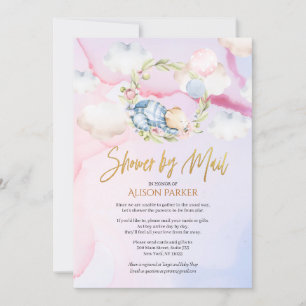 Invitation Sommeil nuageux d'ours de forêt mignon Baby show