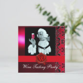 INVITATION SOMMELIER DÉGUSTATION DE VIN FÊTE SCELAU CIRE ROUG (Debout devant)