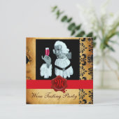 INVITATION SOMMELIER DÉGUSTATION DE VIN FÊTE SCELAU CIRE ROUG (Debout devant)