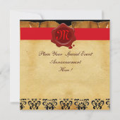 INVITATION SOMMELIER DÉGUSTATION DE VIN FÊTE SCELAU CIRE ROUG (Dos)