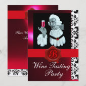 INVITATION SOMMELIER PARTIE DE DÉGUSTATION DE VIN SCEAU DE CI (Devant / Derrière)